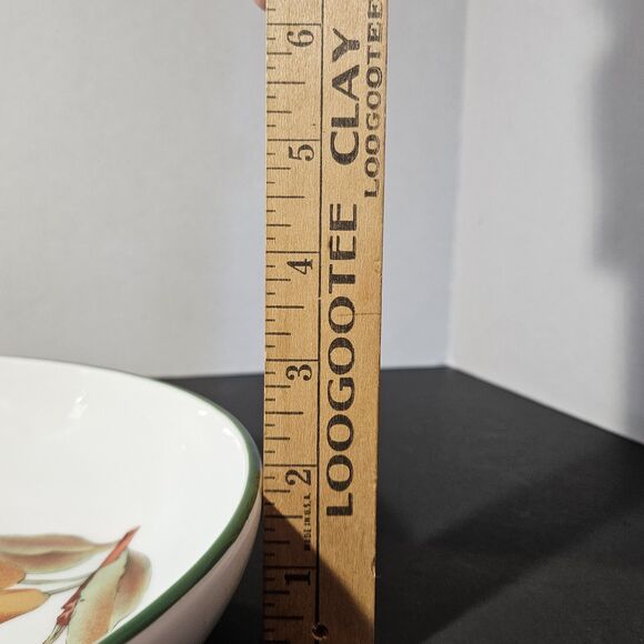 Royal Worcester Green Trim Divided Serving Dish Dinner Table Setting Plums Pear - Picture 6 of 8